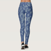 Blue Camouflage Frauen Leggings (Rückseite)