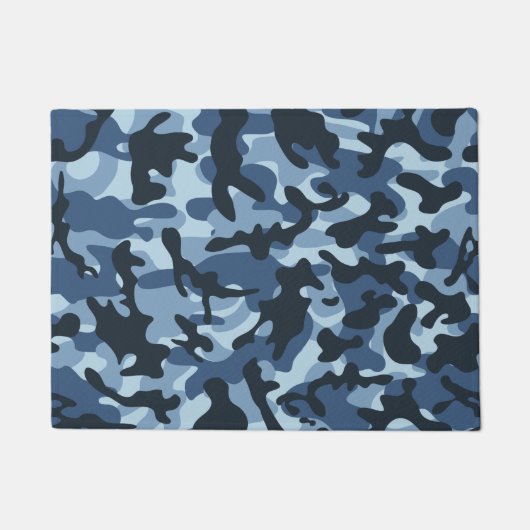 Blue Camouflage Fußmatte (Vorderseite)