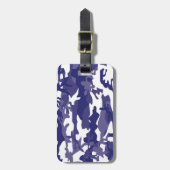 Blue Camouflage Gepäckanhänger (Vorderseite vertikal)