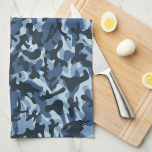 Blue Camouflage Geschirrtuch