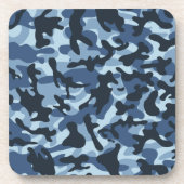 Blue Camouflage Getränkeuntersetzer (Vorderseite)