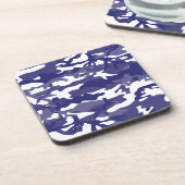 Blue Camouflage Getränkeuntersetzer (Linke Seite)