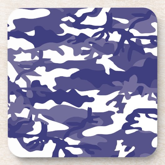 Blue Camouflage Getränkeuntersetzer (Vorderseite)