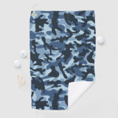 Blue Camouflage Golfhandtuch (Insitu)