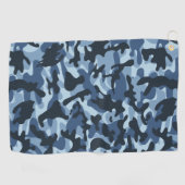 Blue Camouflage Golfhandtuch (Horizontal)
