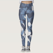 Blue Camouflage Hört Gemustert | LEGGINGS (Vorderseite)