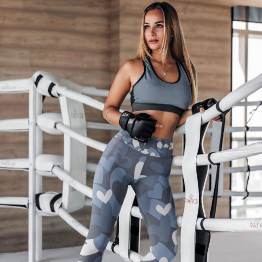 Blue Camouflage Hört Gemustert | LEGGINGS