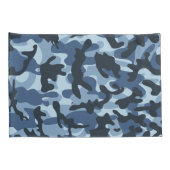 Blue Camouflage Kissenbezug (Rückseite-Rechts)