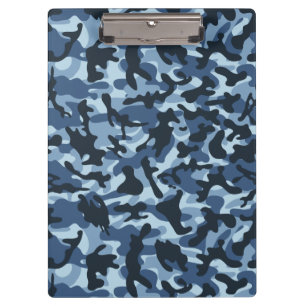 Blue Camouflage Klemmbrett