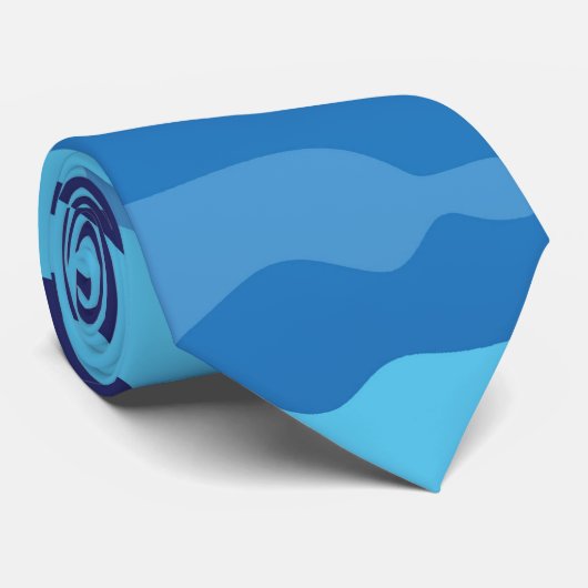 Blue Camouflage Krawatte (Gerollt)