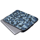 Blue Camouflage Laptopschutzhülle (Vorne Knopf)