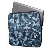 Blue Camouflage Laptopschutzhülle (Vorderseite Links)