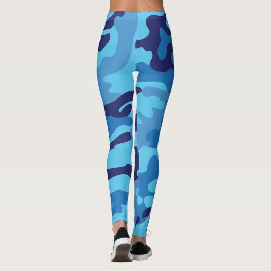 Blue Camouflage Leggings (Rückseite)