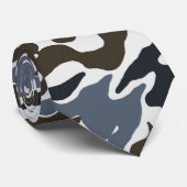 Blue Camouflage Men-Krawatte Krawatte (Gerollt)