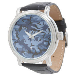 Blue Camouflage, Militär, Armee Armbanduhr