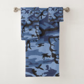 Blue Camouflage, Militär, Armee Badhandtuch Set (Insitu)