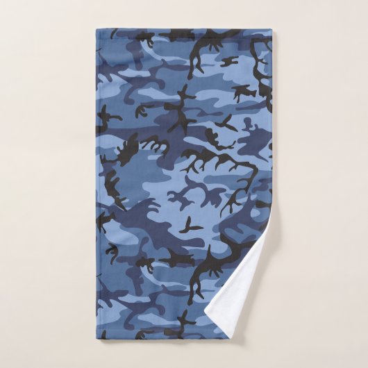 Blue Camouflage, Militär, Armee Badhandtuch Set (Handtuch)