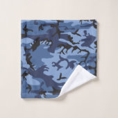Blue Camouflage, Militär, Armee Badhandtuch Set (Waschlappen)
