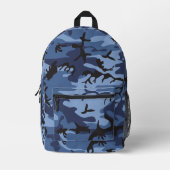 Blue Camouflage, Militär, Armee Bedruckter Rucksack (Vorderseite)