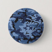 Blue Camouflage, Militär, Armee Button (Vorderseite)