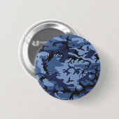 Blue Camouflage, Militär, Armee Button (Vorne & Hinten)