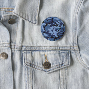 Blue Camouflage, Militär, Armee Button