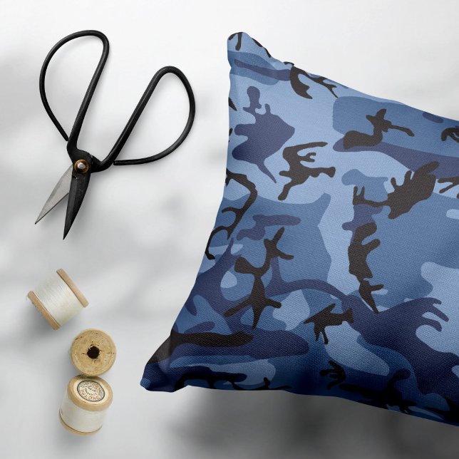 Blue Camouflage, Militär, Armee Dekokissen (Von Creator hochgeladen)