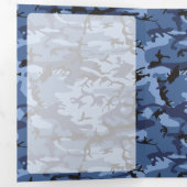 Blue Camouflage, Militär, Armee Dreifach Gefaltete Karte (Innen Erste Seite)