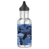 Blue Camouflage, Militär, Armee Edelstahlflasche (Links)