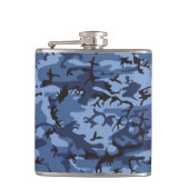 Blue Camouflage, Militär, Armee Flachmann (Vorderseite)
