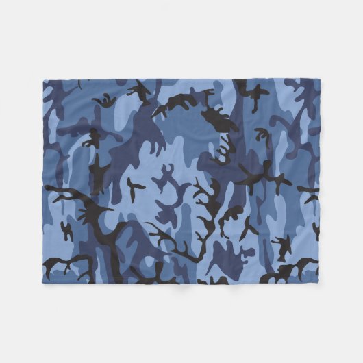Blue Camouflage, Militär, Armee Fleecedecke (Vorderseite (Horizontal))