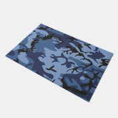 Blue Camouflage, Militär, Armee Fußmatte (Schrägansicht)