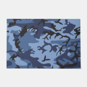 Blue Camouflage, Militär, Armee Fußmatte (Vorderseite)