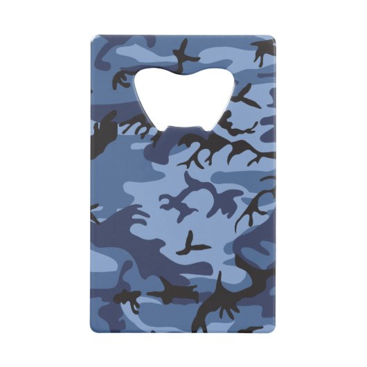 Blue Camouflage, Militär, Armee Geldbeutel Flaschenöffner (Vorderseite)
