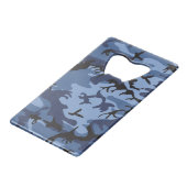 Blue Camouflage, Militär, Armee Geldbeutel Flaschenöffner (Rückseite Schrägansicht)