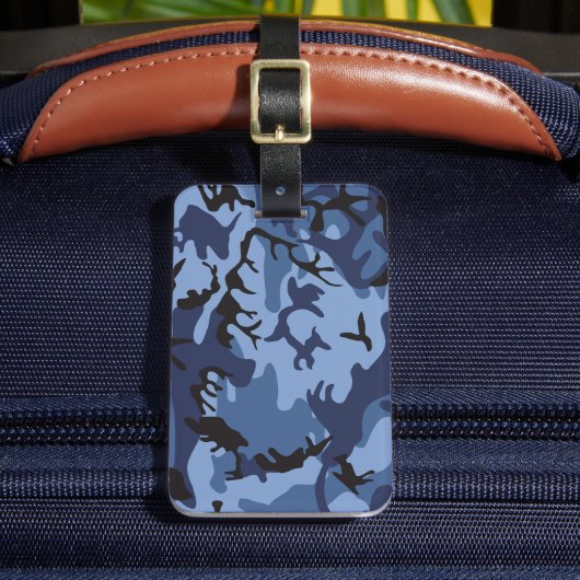 Blue Camouflage, Militär, Armee Gepäckanhänger (Vorderseite Insitu 2)