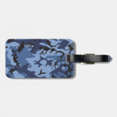 Blue Camouflage, Militär, Armee Gepäckanhänger (Rückseite horizontal)