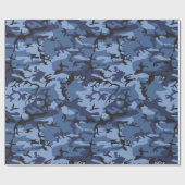Blue Camouflage, Militär, Armee Geschenkpapier (Flach)