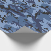 Blue Camouflage, Militär, Armee Geschenkpapier (Ecke)