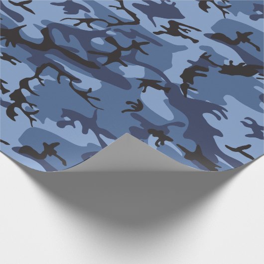Blue Camouflage, Militär, Armee Geschenkpapier (Ecke)