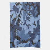 Blue Camouflage, Militär, Armee Geschirrtuch (Vertikal)