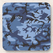 Blue Camouflage, Militär, Armee Getränkeuntersetzer (Vorderseite)