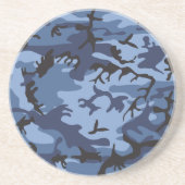 Blue Camouflage, Militär, Armee Getränkeuntersetzer (Vorne)