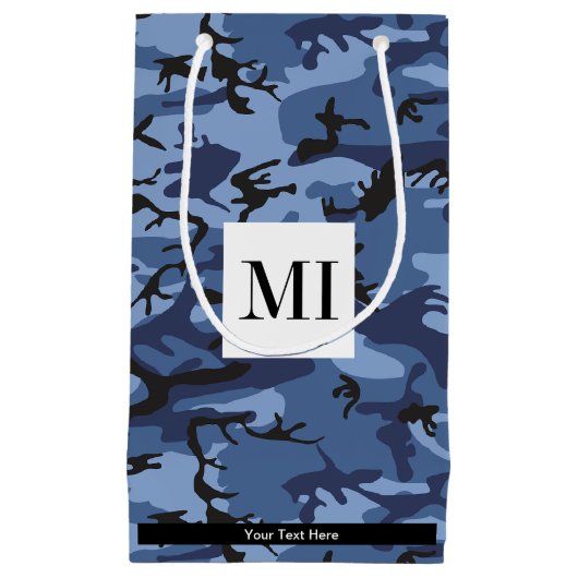 Blue Camouflage, Militär, Armee Kleine Geschenktüte (Vorderseite)