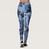 Blue Camouflage, Militär, Armee Leggings (Rückseite)