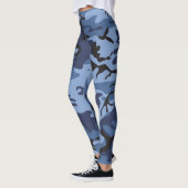 Blue Camouflage, Militär, Armee Leggings (Links)