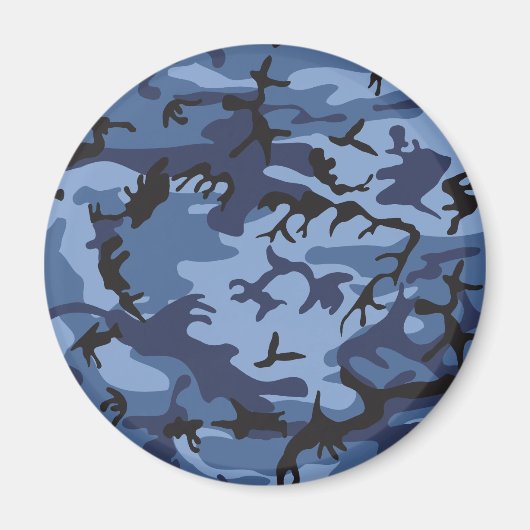 Blue Camouflage, Militär, Armee Magnet (Vorne)