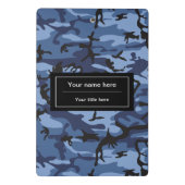 Blue Camouflage, Militär, Armee Mini Klemmbrett (Rückseite)