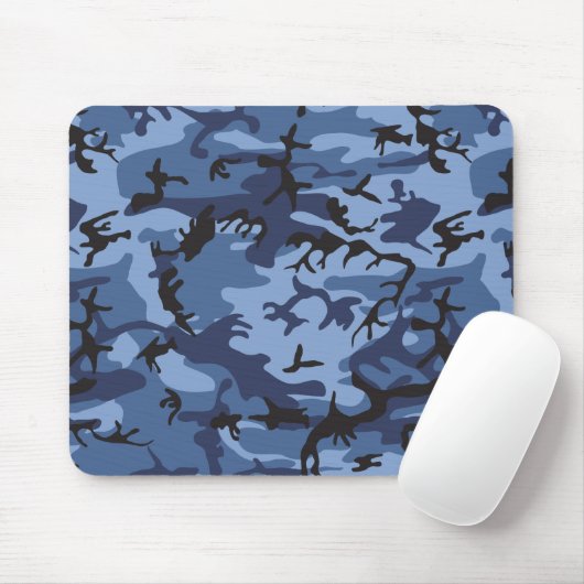 Blue Camouflage, Militär, Armee Mousepad (Mit Mouse)