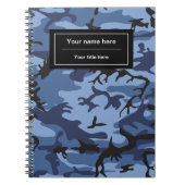Blue Camouflage, Militär, Armee Notizblock (Vorderseite)